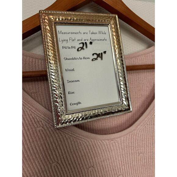 Maurices Pink Sweater Ribbed Puff Short Sleeve Casual Pull Over Top Size XL - Picture 6 of 7